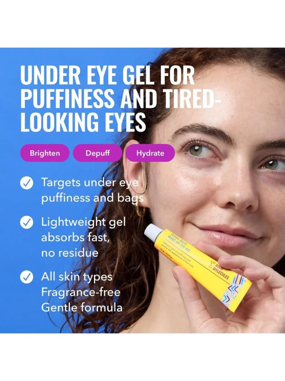 Revitalizing Caffeine Eye Gel - Hydrating Under Eye Cream for Puffiness & Fine